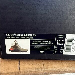 Sorel Kinetic Rnegd Conquest WP Sneakers - Black and Alpine Tundra